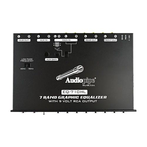 Audiopipe 7 Band Graphic Equalizer With Hi/lo Converter  (9v Line Driver)