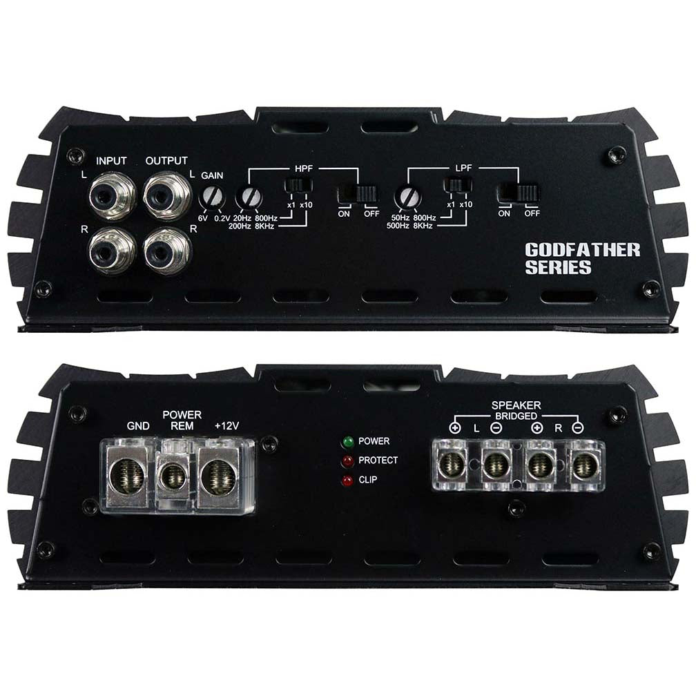 American Bass 2ch Amplifier 1240 Watts Rms