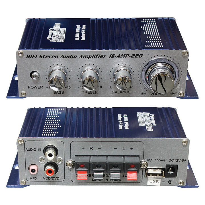 Installation Solutions Mini Stereo Amplifier With 3.5 Aux Input