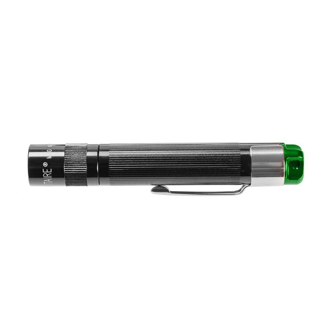 Maglite Solitaire Led Spectrum Series 1-cell Aaa Flashlight - Black W/ Green Light