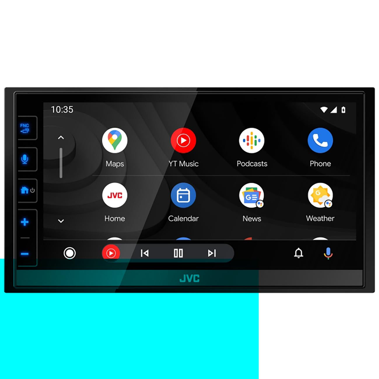 Jvc 6.8” Double Din Mechless Fixed Face Touchscreen Receiver With Usb Android Mirroring & Bluetooth