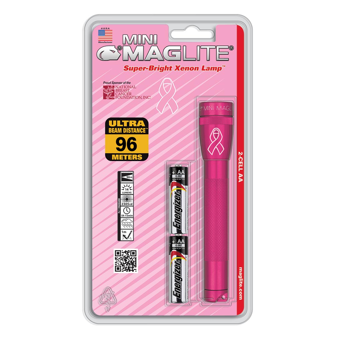 Maglite Xenon 2-cell Aa Flashlight Nbcf Pink