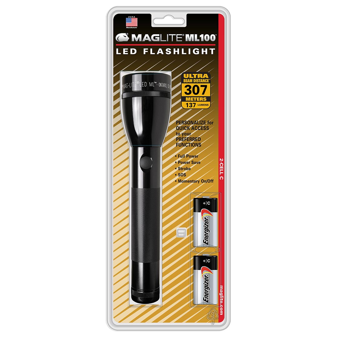 Maglite Led 2-cell C Flashlight Black