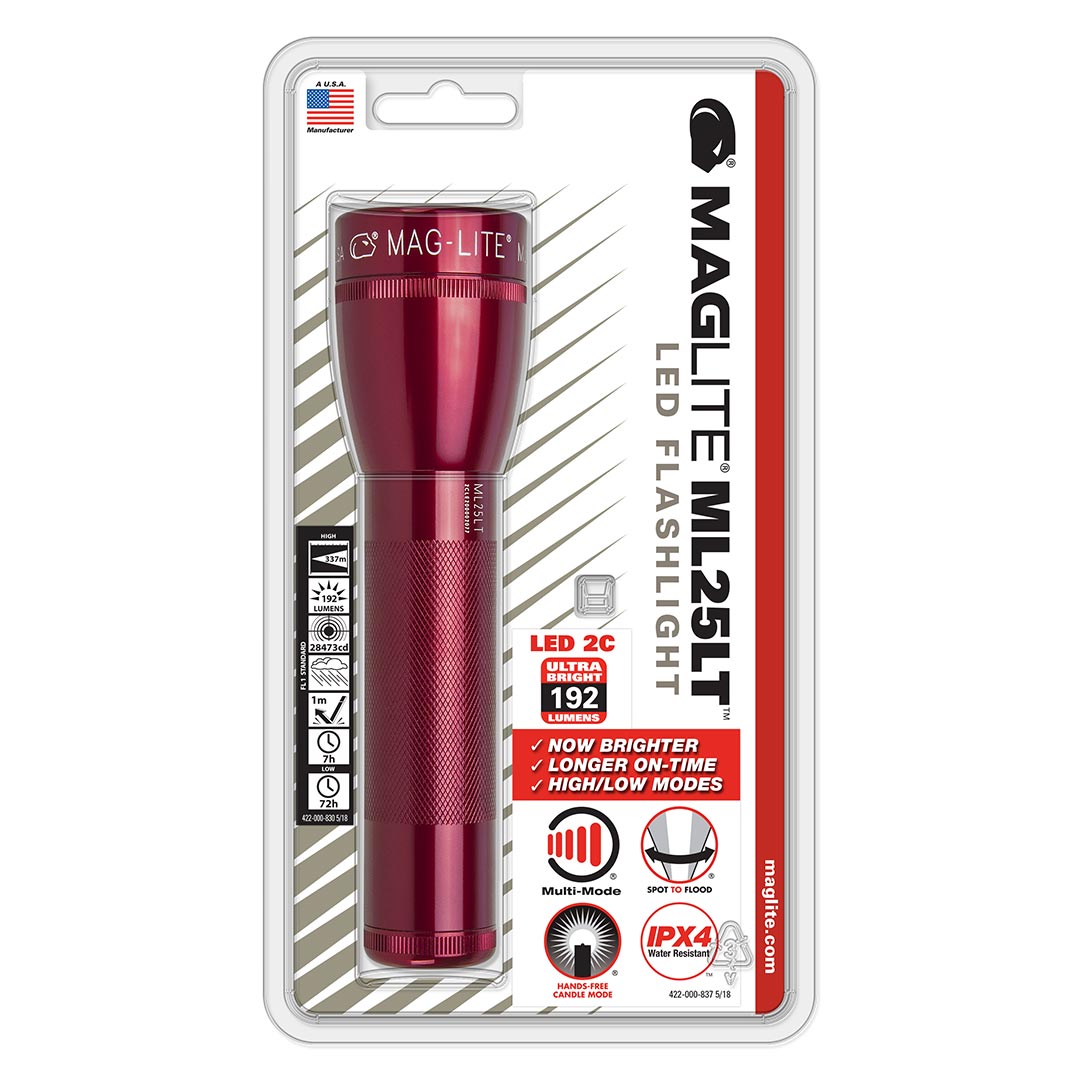 Maglite Led 2-cell C Flashlight Red
