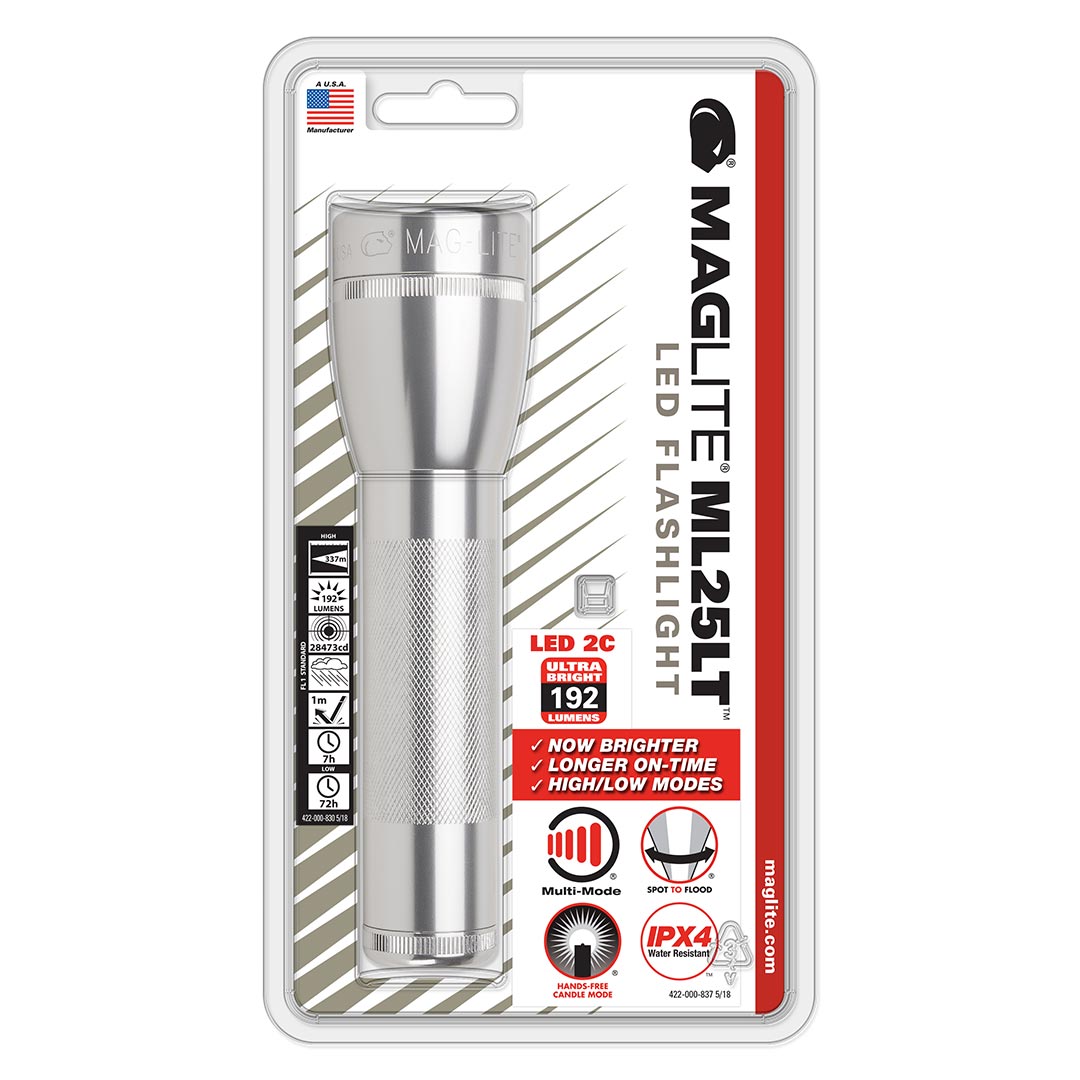 Maglite Led 2-cell C Flashlight Silver