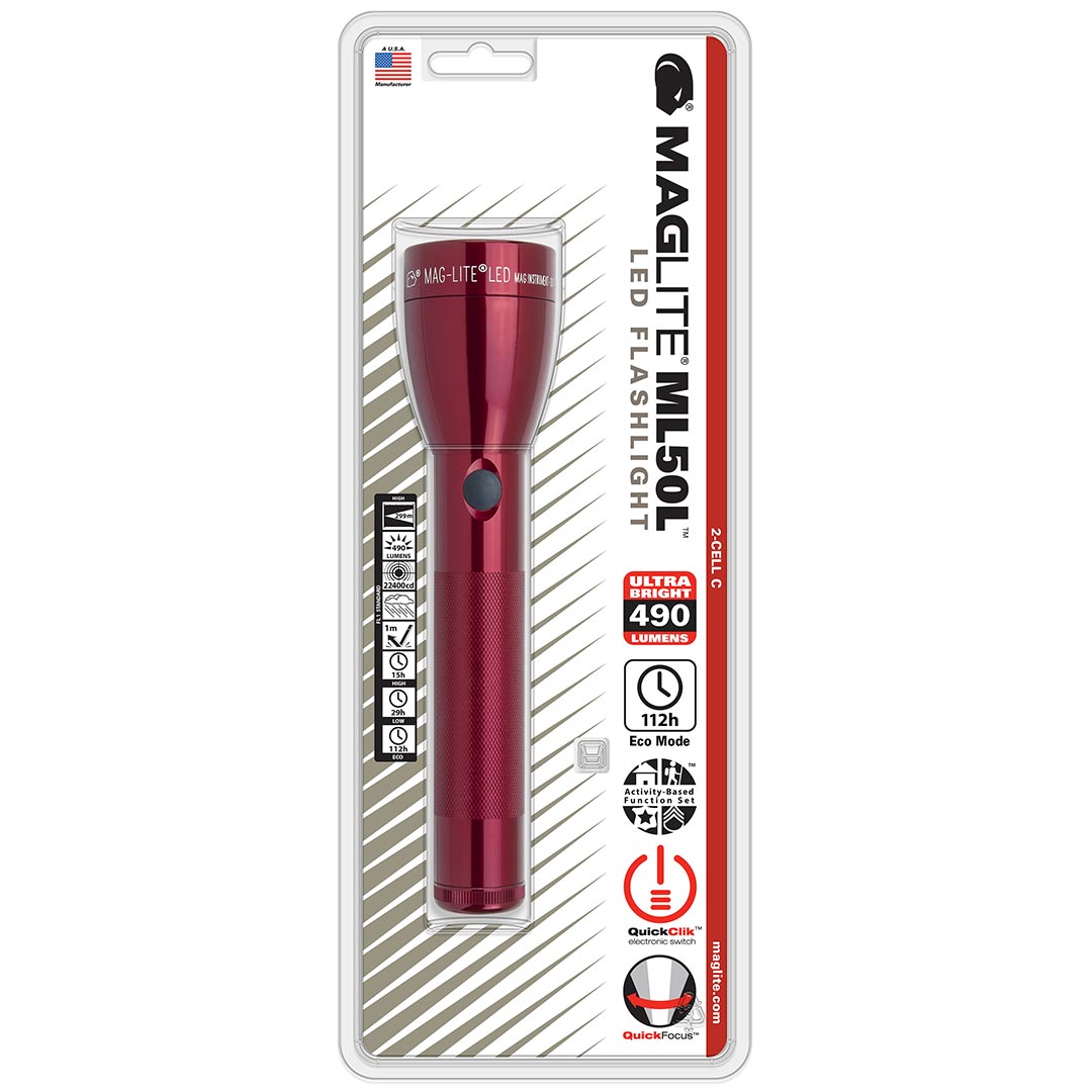 Maglite Led 2-cell C Flashlight Red