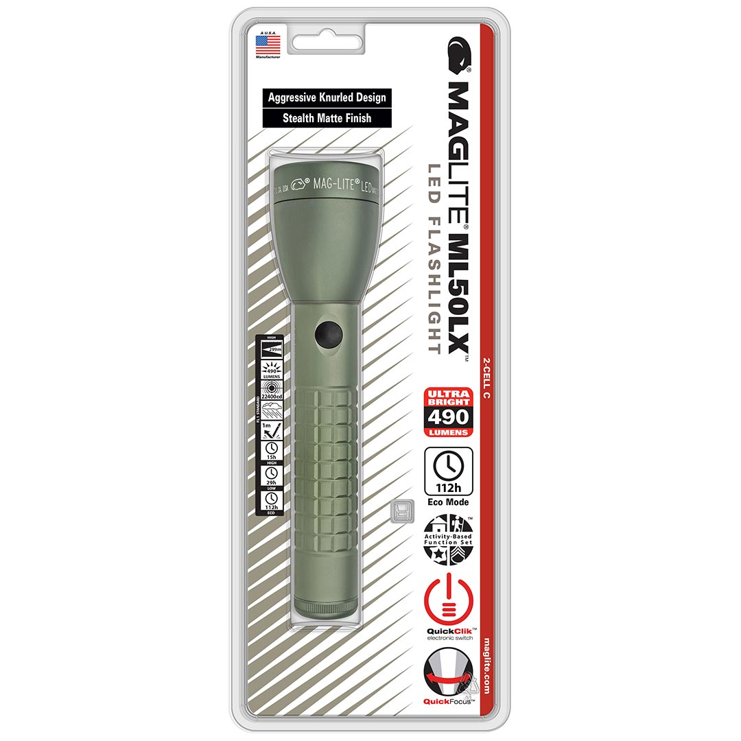 Maglite Led 2-cell C Flashlight Matte Foliage Green