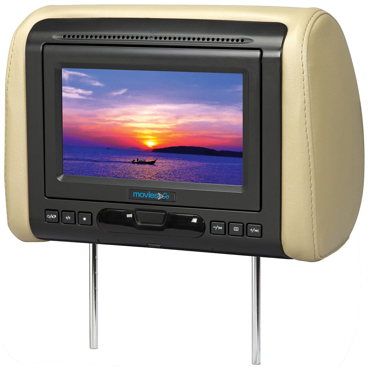 Movies To Go 7" Headrest Monitor(sold Each) With Dvd/hdmi Output 3 Covers