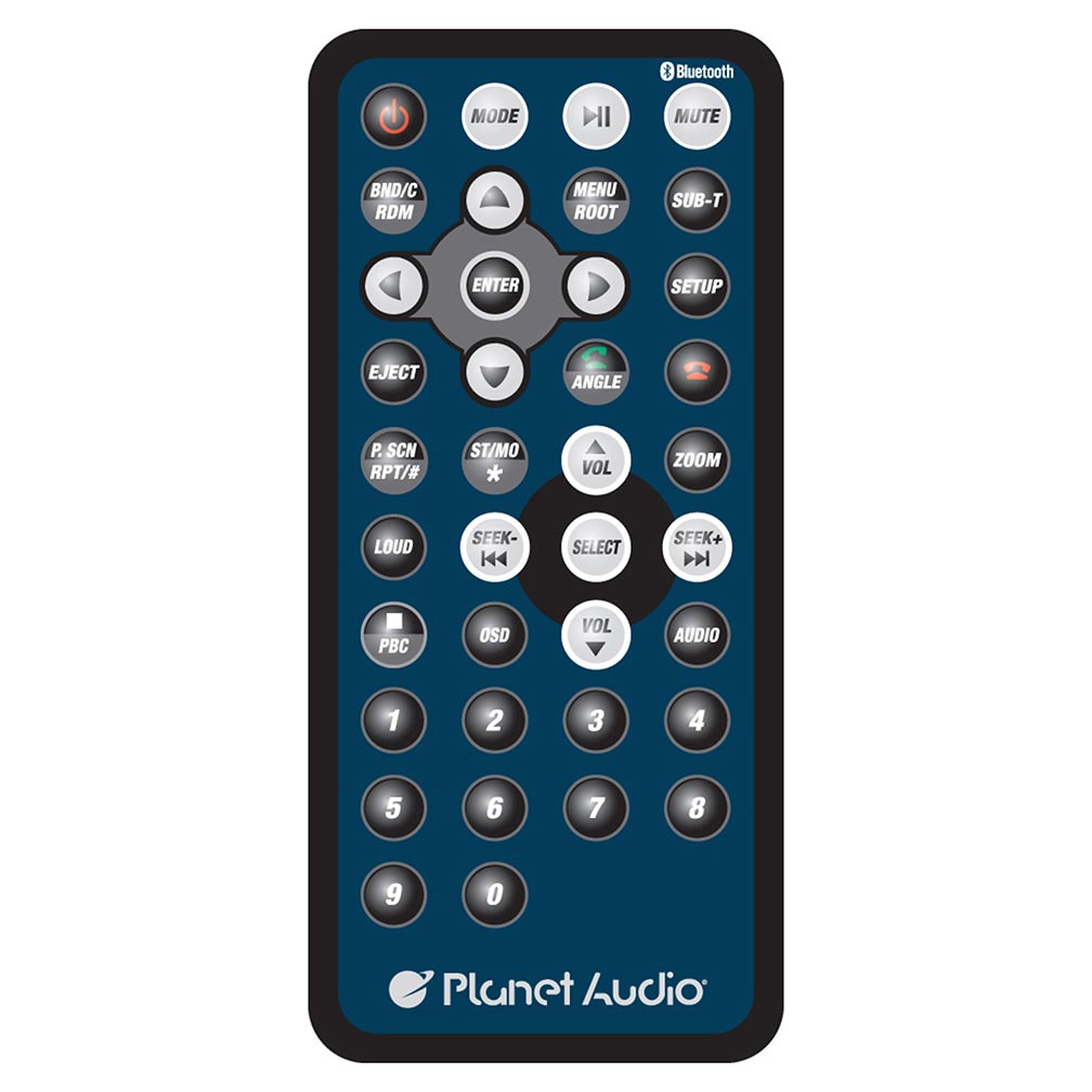 Planet Audio 6.2" Ddin Receiver Bluetooth Touchscreen Dvd/mp3/cd/am/fm