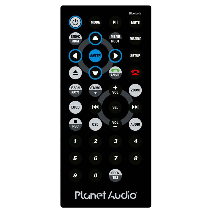 Planet 7" Flipout Sdin Touchscreen Monitor Bluetooth Dvd/cd Usb/sd