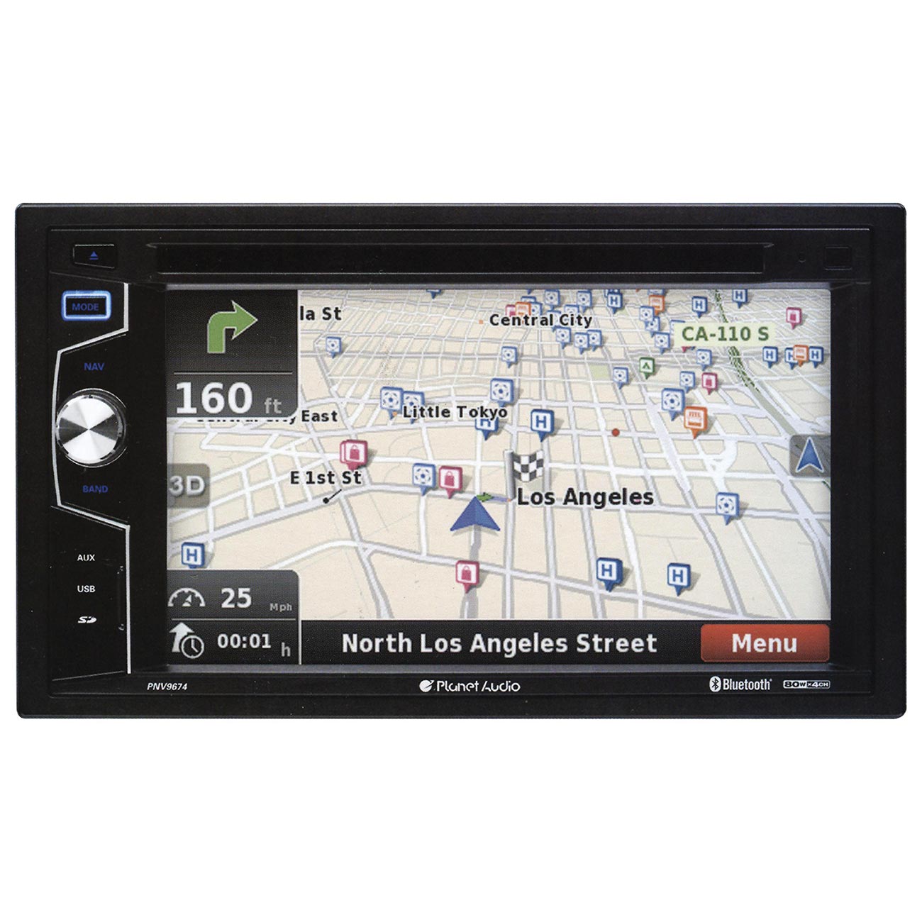 Planet 6.2" Ddin Touchscreen Monitor Bluetooth Gps Navigation Dvd/cd/mp3/am/fm