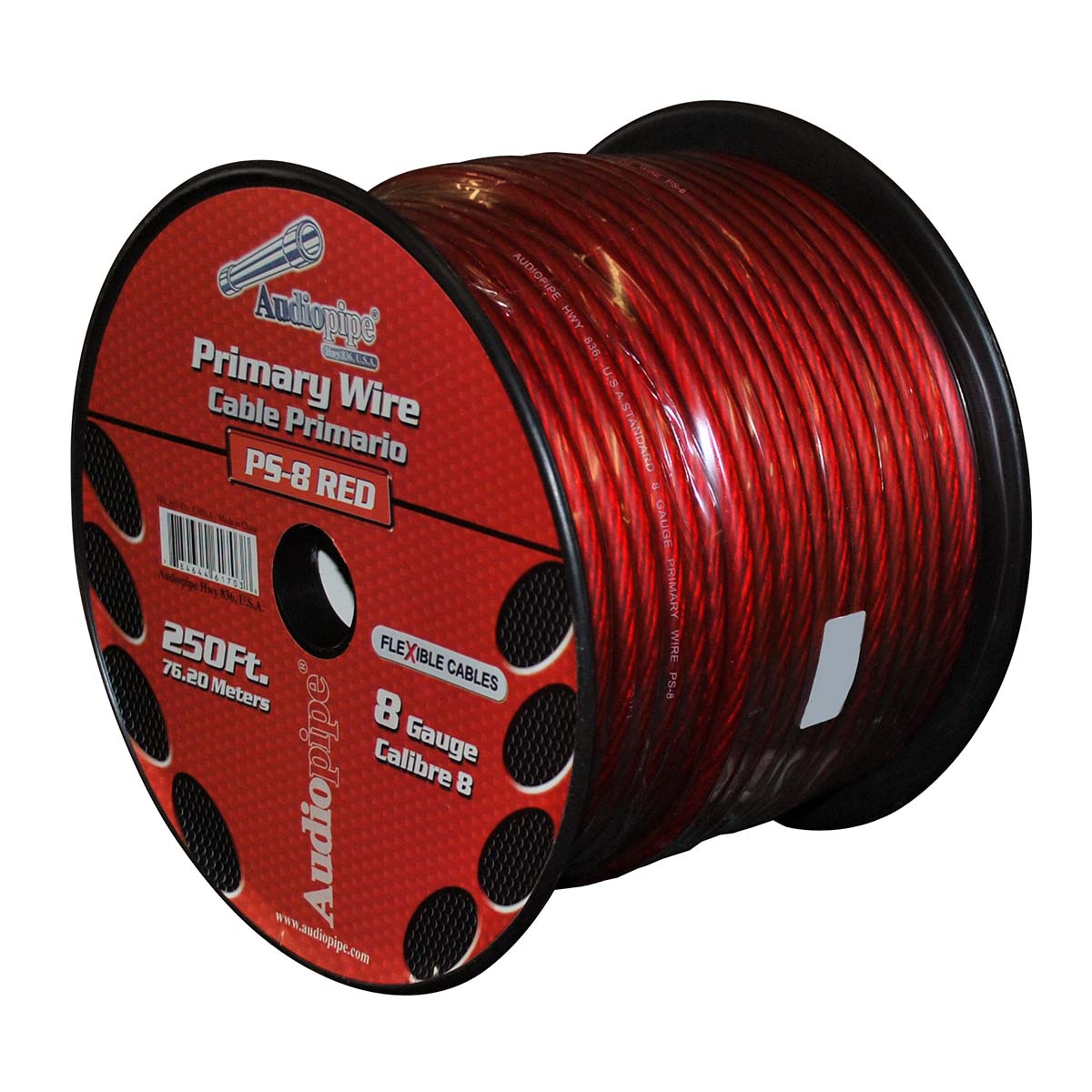 Audiopipe Flexible Power Cable Red 250 Ft.