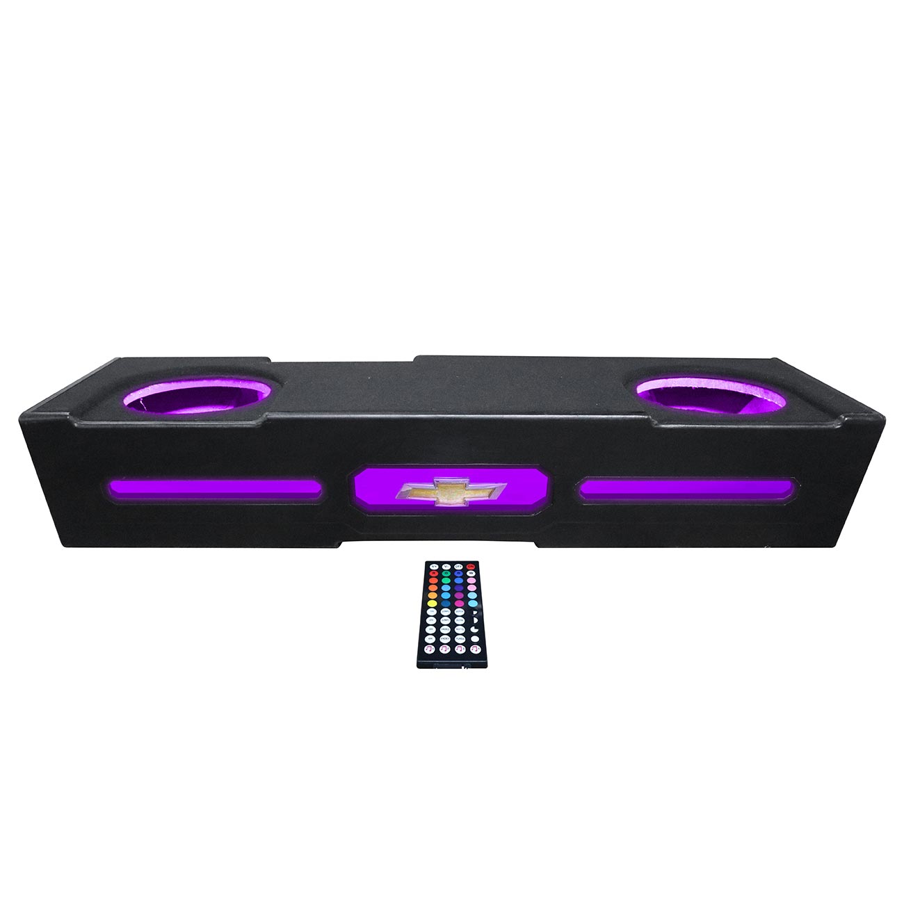 Qpower Qluxe Dual 10″ Vented With Rgb Led Illumination Chevy 2019-2024 Crew Cab