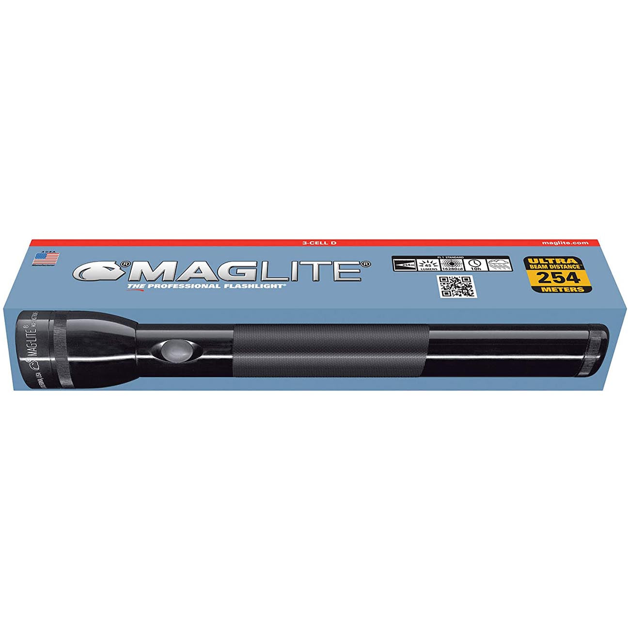 Maglite Krypton 3-cell D Flashlight Red (boxed)