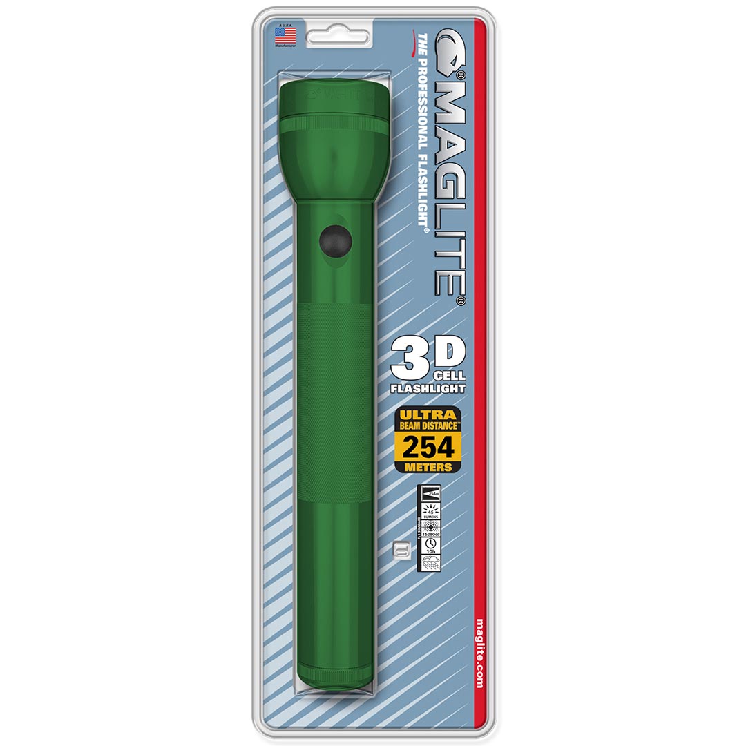 Maglite Incandescent 3-cell D Flashlight - Dark Green