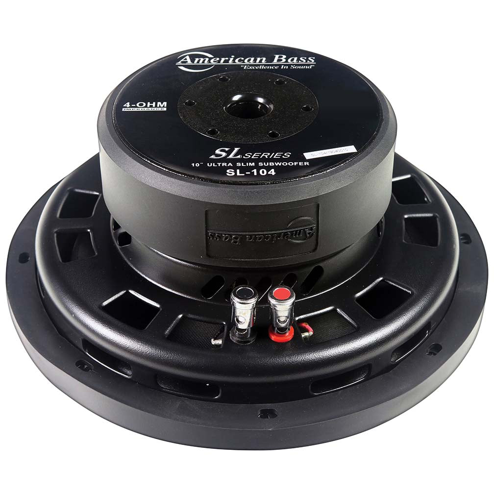 American Bass 10" Shallow Mount Woofer 300w Rms/600w Max - 4 Ohm Svc