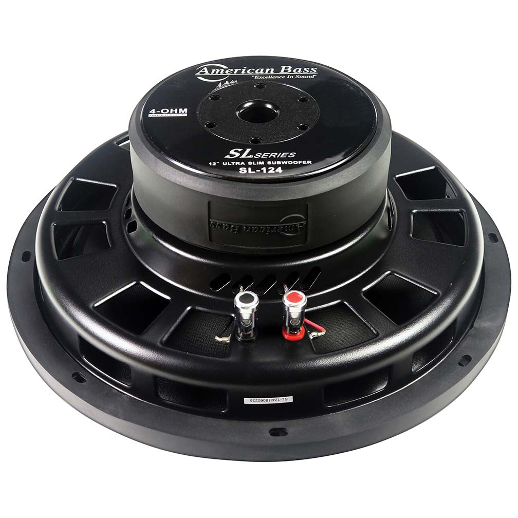 American Bass 12" Shallow Mount Woofer 300w Rms/600w Max - 4 Ohm Svc