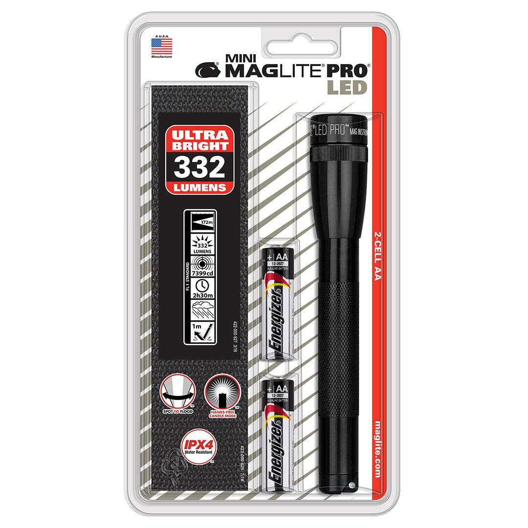 Maglite Led 2-cell Aa Mini Pro Flashlight Black
