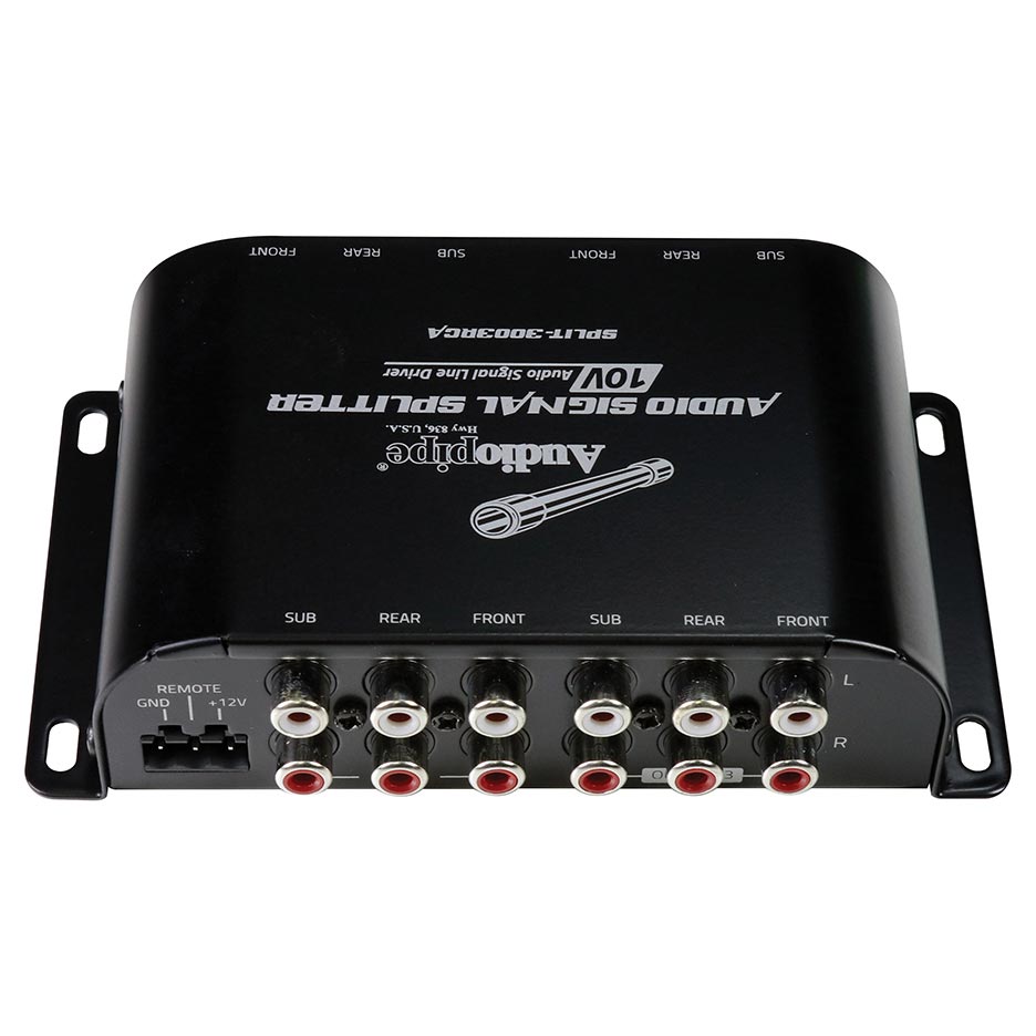 Audiopipe Rca 1 In /3 Out Splitter With 10 Volt Audio Signal Line Driver