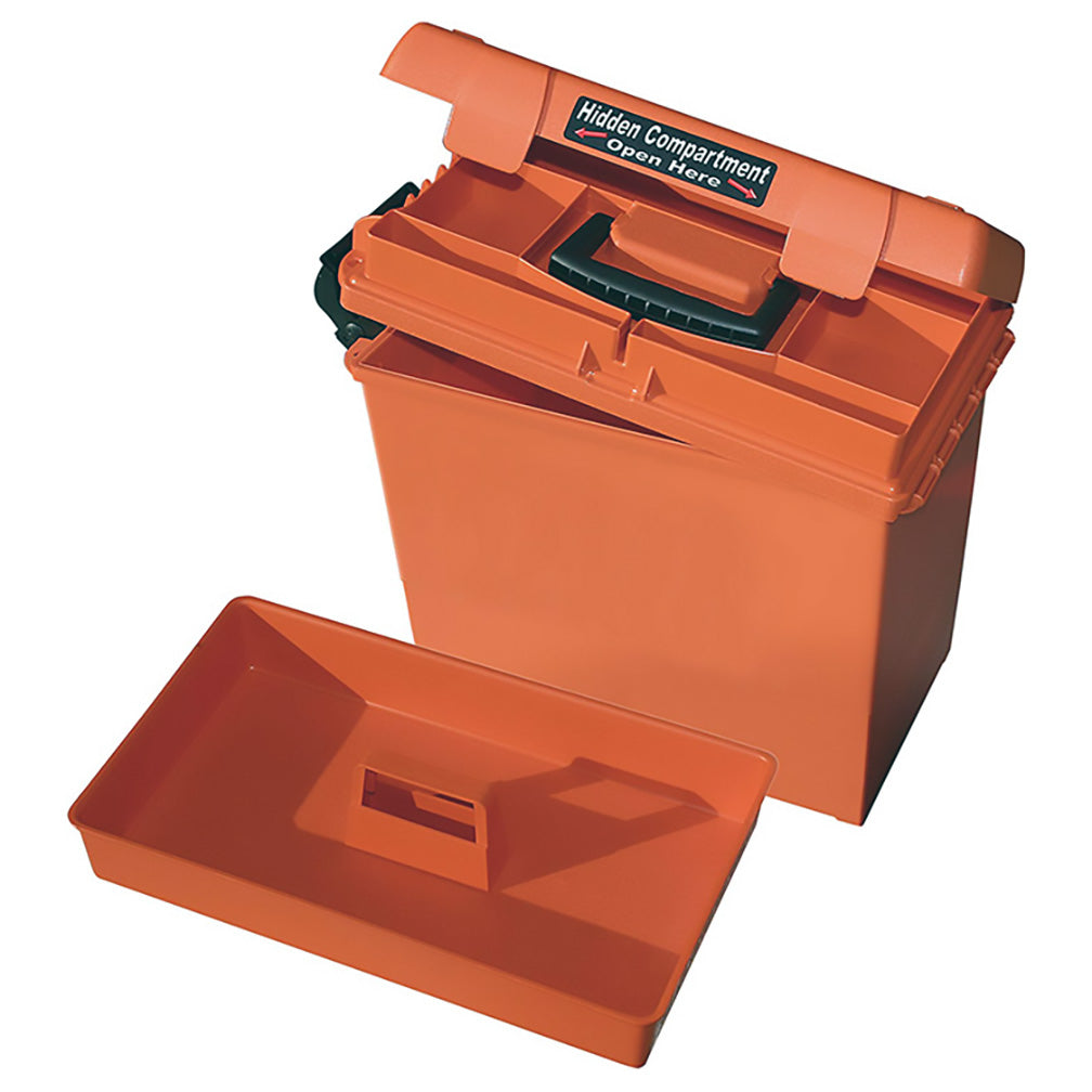 Mtm Sportsmens Plus Utility Dry Box Oring Sealed 15x8.8x13in Orange
