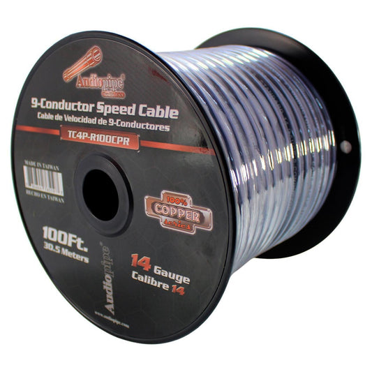 Audiopipe 100% Copper 9-conductor Speed Cable - 100 Ft