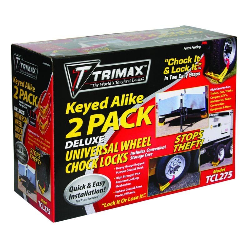 Trimax Wheel Chock Lock 2-pack 14"-16" Wheels