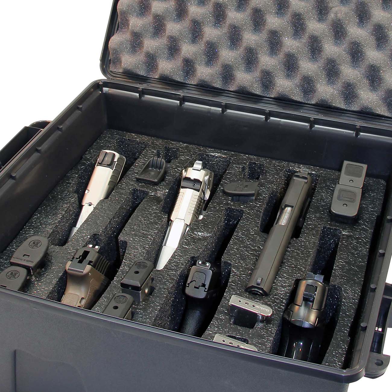 Mtm Tactical Pistol Handgun Case 6 Gun - Dark Gray