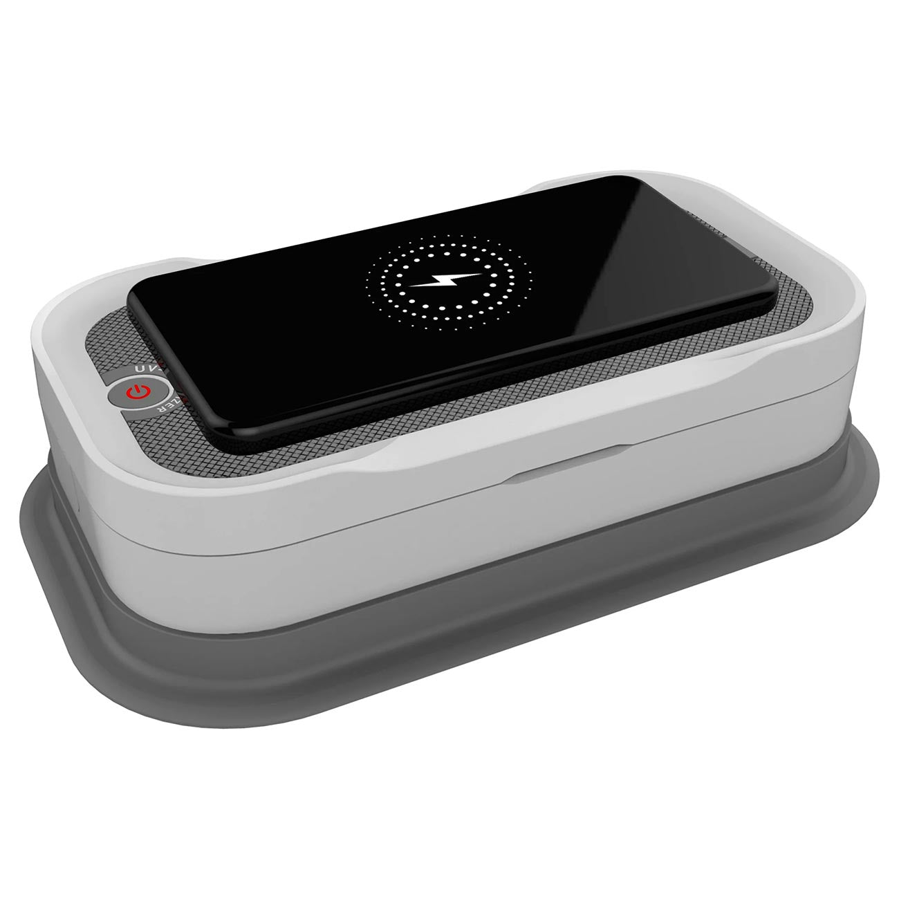 Dual Phone Sanitizer And Wireless Charger For Car And Home Use