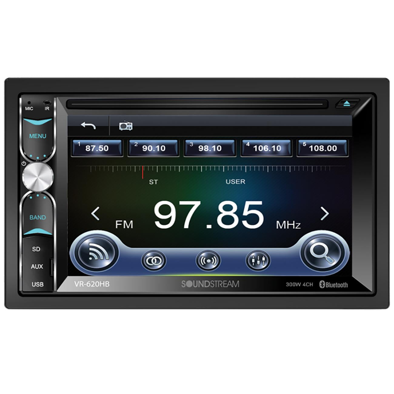 Soundstream 2-din Source Unit W/ Phonelink Bluetooth & 6.2" Lcd