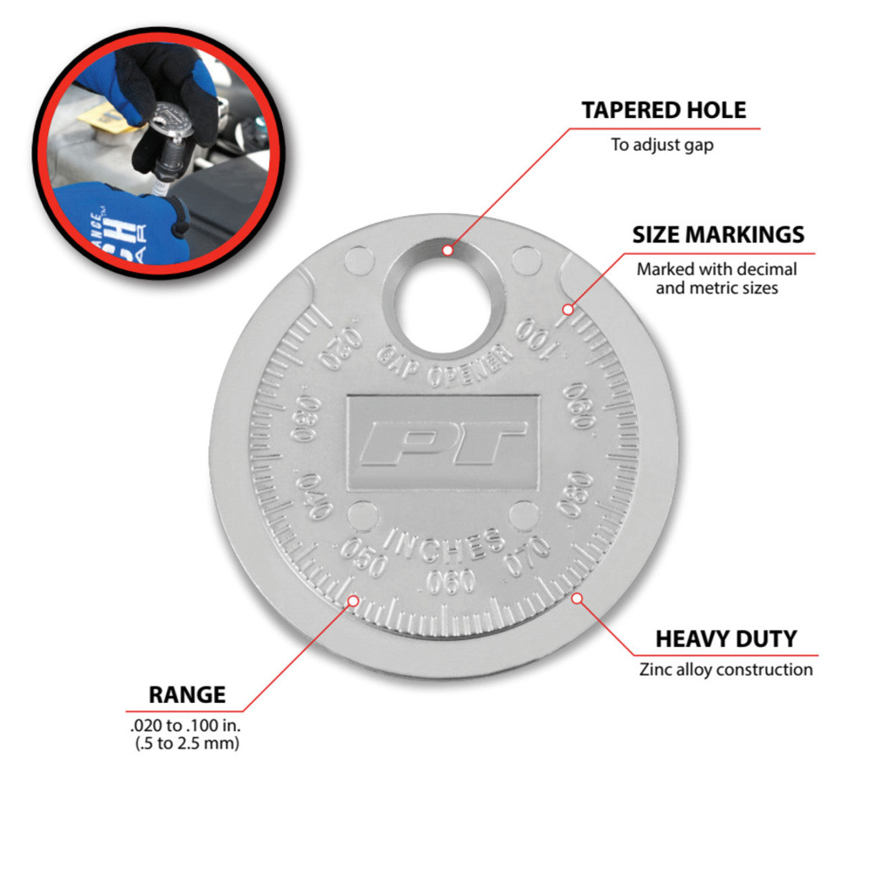 Performance Tool Spark Plug Gap Gauge