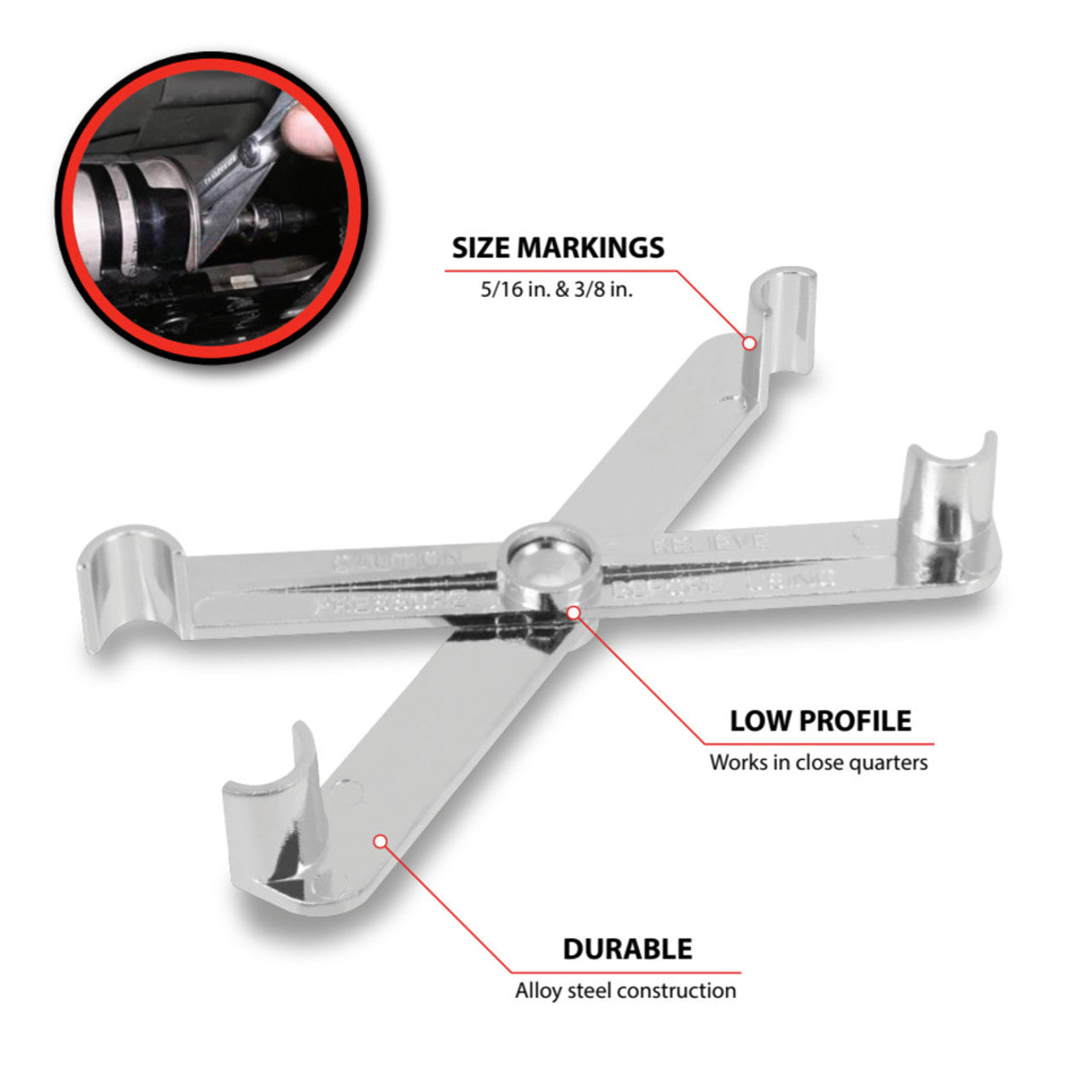 Performance Tool Scissor Fuel Line Disconnect (5/16" And 3/8")