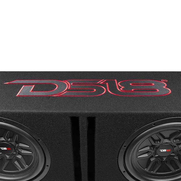 DS18 Bass Package – Dual 12″ Subwoofer Enclosure with Amplifier & Wiring Kit