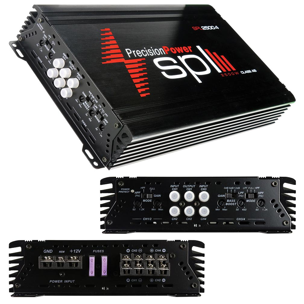 SPL Audio 4 Channel Amplifier, 1300W RMS/2500W MAX