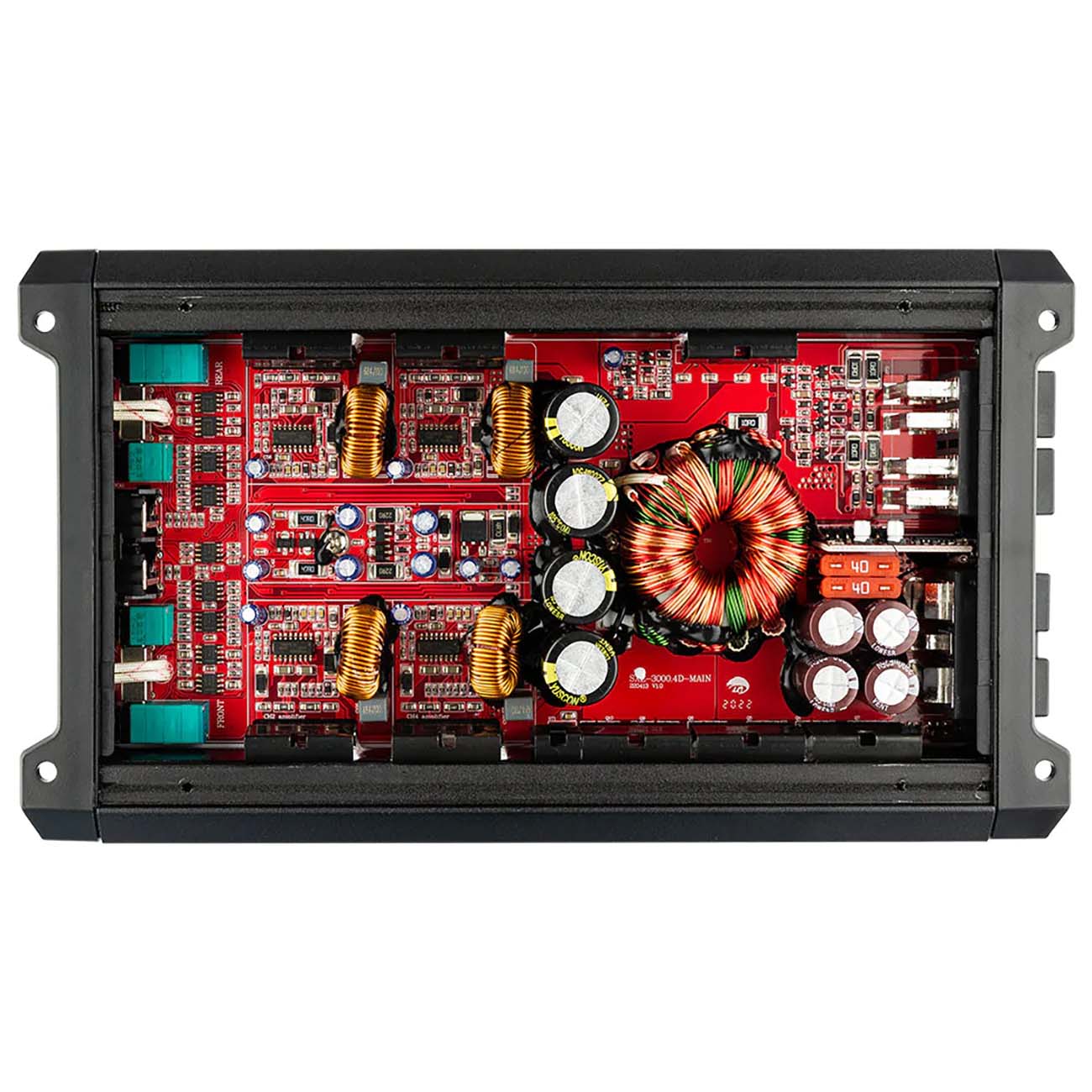 DS18 4 Channel Amplifier, 1280W RMS/3000W MAX – Black