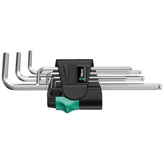 Wera Hex-plus Chrome-plated Long Shaft Metric L-key Allen Wrench (7-piece Set)