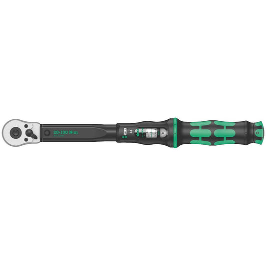 Wera 3/8" Adjustable Torque Wrench With Reversible Ratchet 20-100 Nm