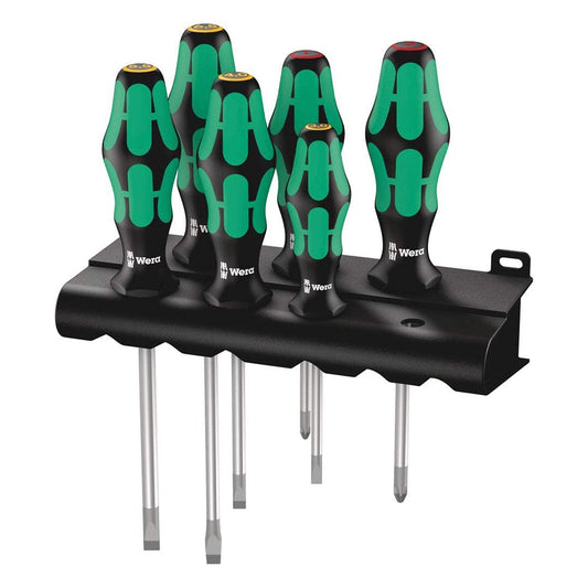 Wera Laser Etched Tip Screwdriver Rack 6 Piece Set