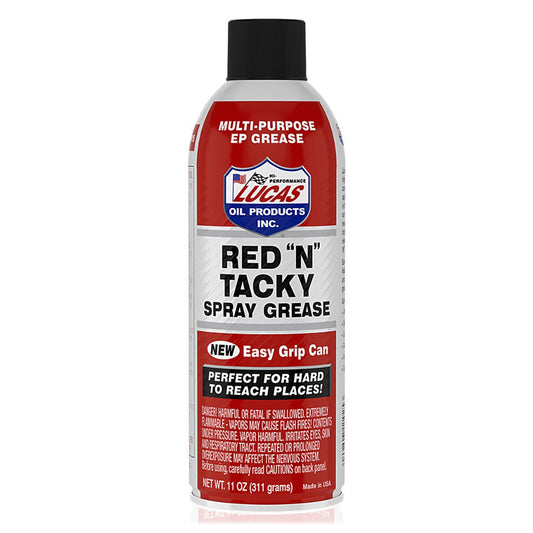 Lucas Oil Red "n" Tacky Grease - Easy Grip Aerosol Spray 11oz