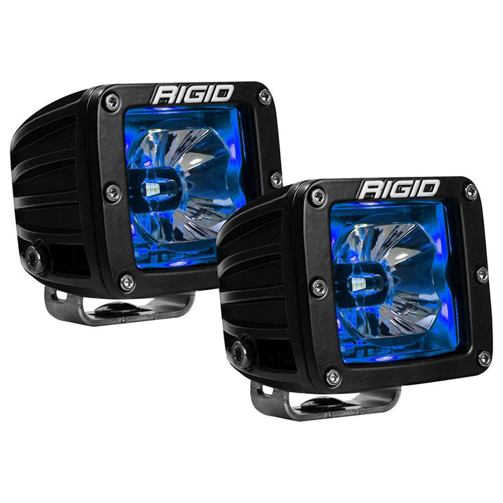 Rigid Radiance Pod With Blue Backlight Surface Mount Black Housing Pair