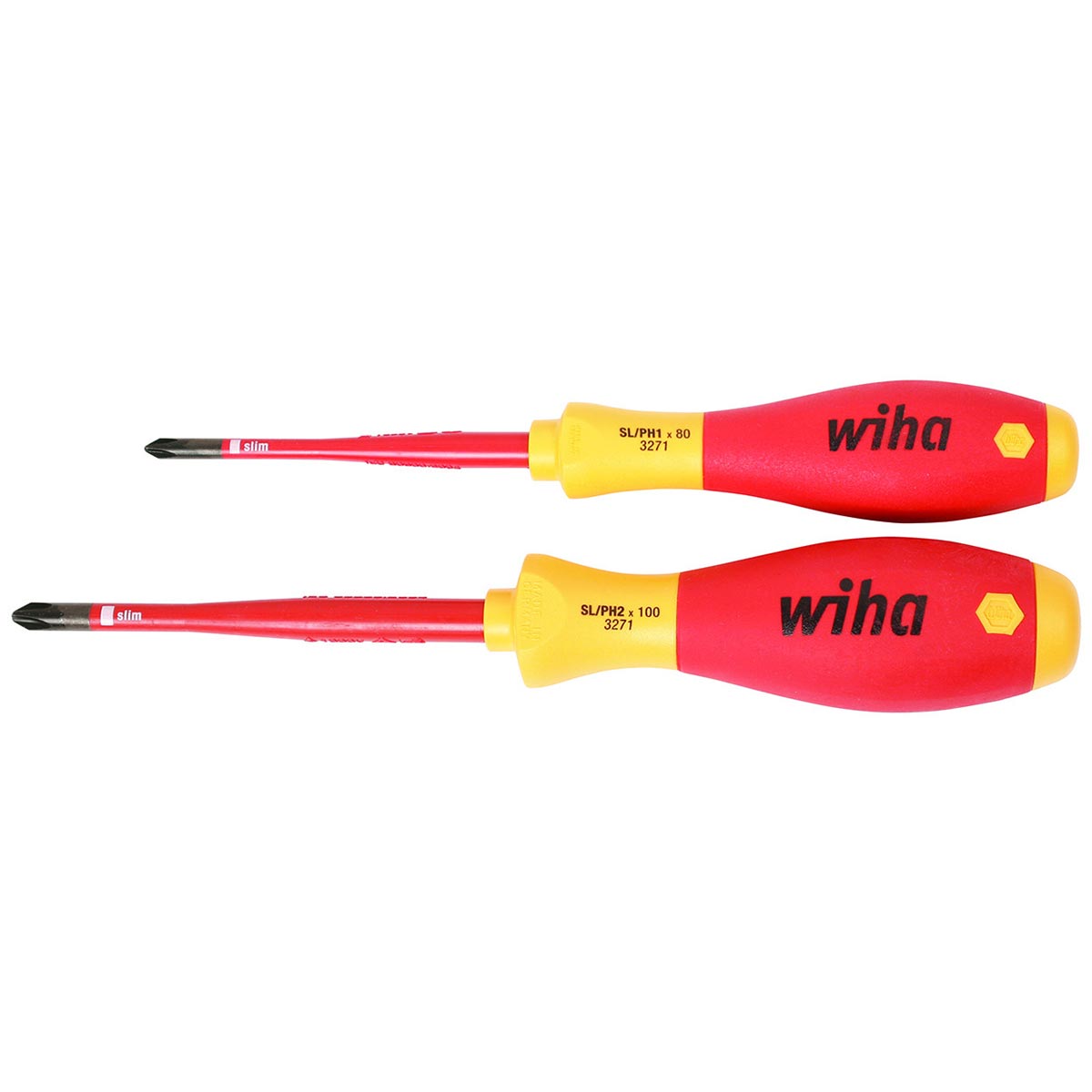 Wiha Insulated Terminal Block Xeno Screwdriver Set  (2 Pice Set)