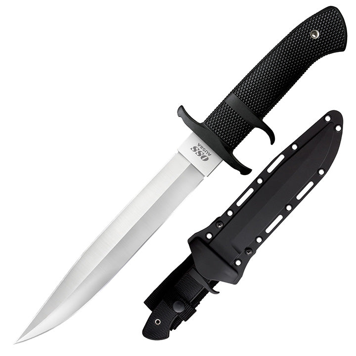 Cold Steel Oss Subhilt Fighter 8-1/4" Double Edge Fixed Blade Kraton Handle (secure-ex Sheath)