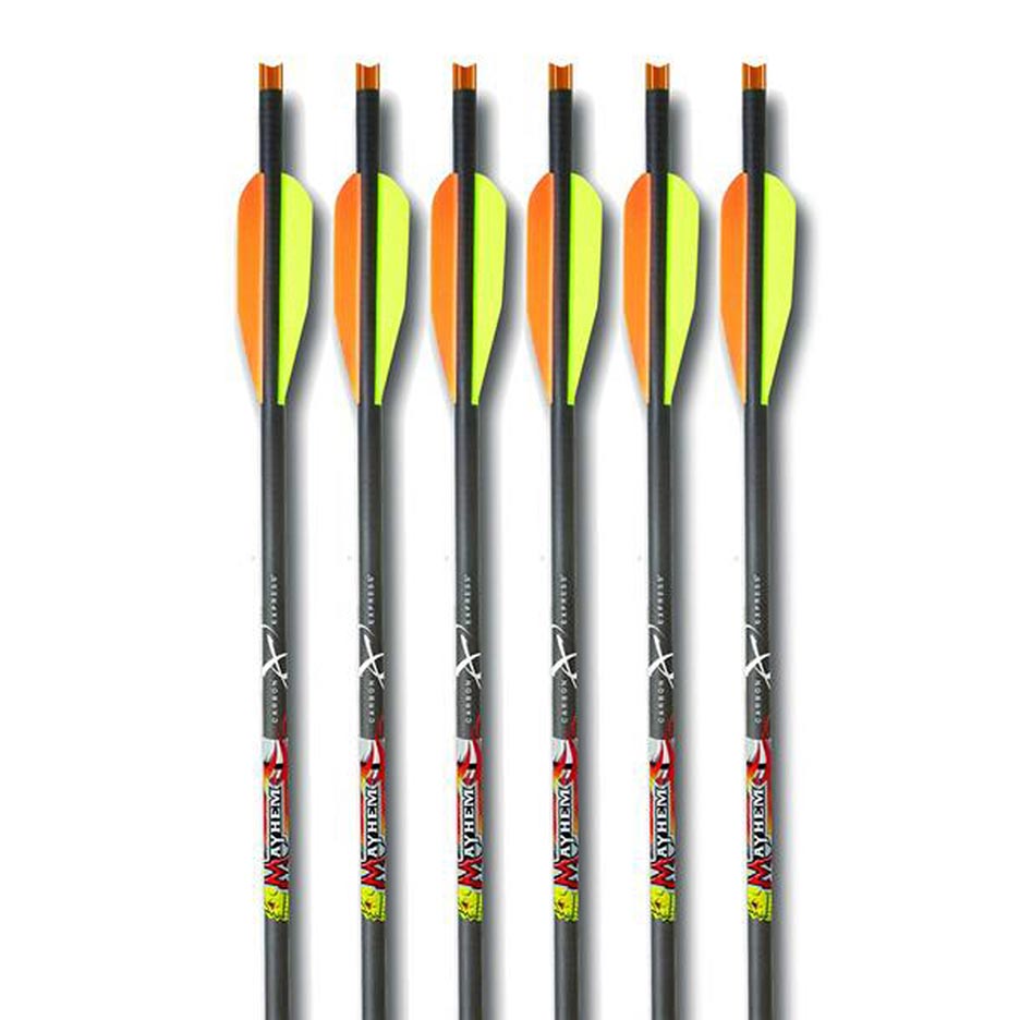 Carbon Express 20" Mayhem Crossbolt Shafts With 3" Dragon Vanes (6-pack)