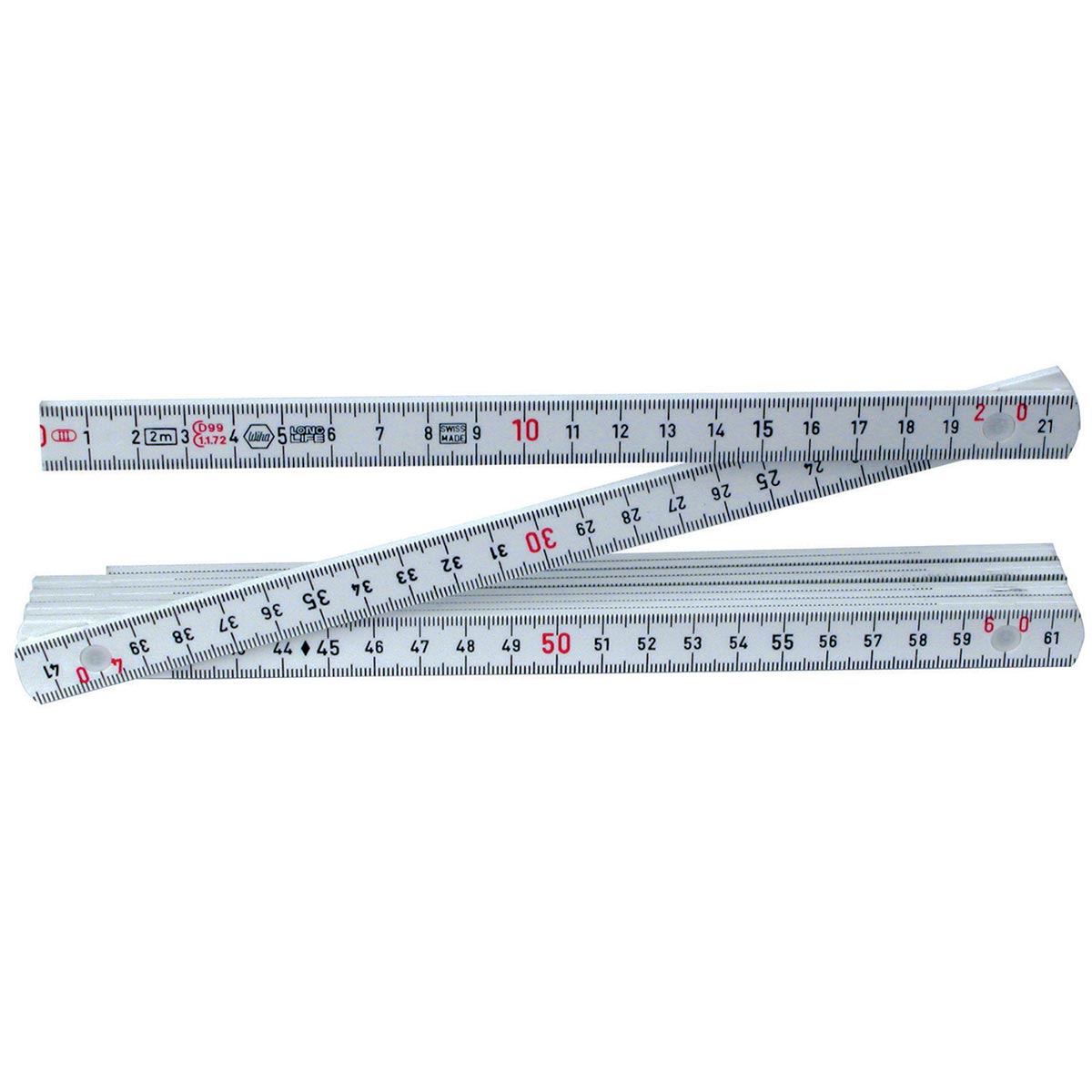 Wiha Maxiflex 2-meter Metric Folding Ruler - With Outside Read