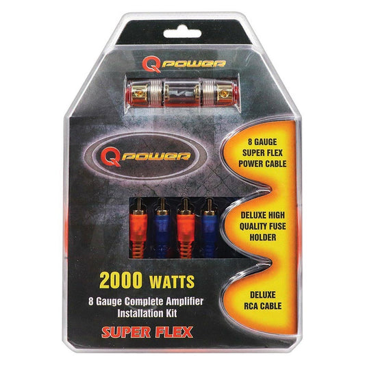 Qpower 8 Gauge Amp Kit Super Flex