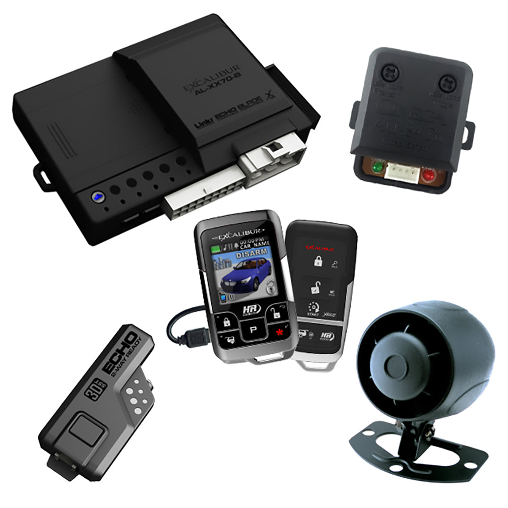 Excalibur Car Alarm/remote Start With Color Lcd 2-way Remote & +1 Mile Range