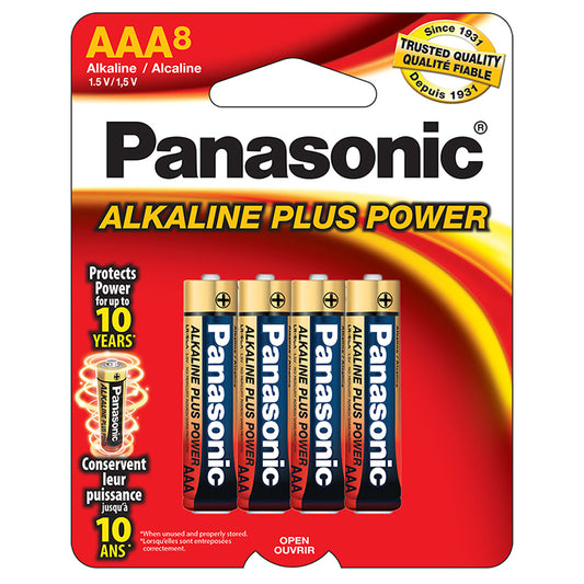 Panasonic Aklaline Size "aaa" Plus Power (8-pack)