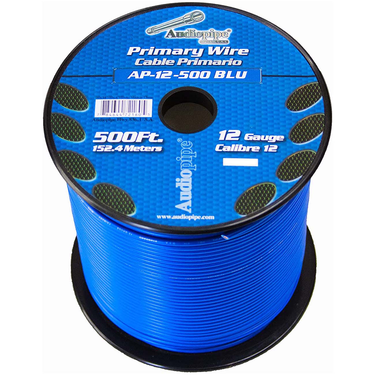 Audiopipe 12 Gauge 500ft Primary Wire Blue