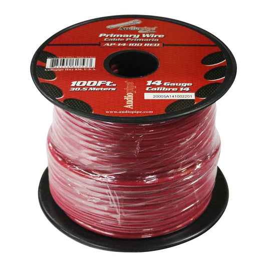Audiopipe 14 Gauge 100ft Primary Wire Red
