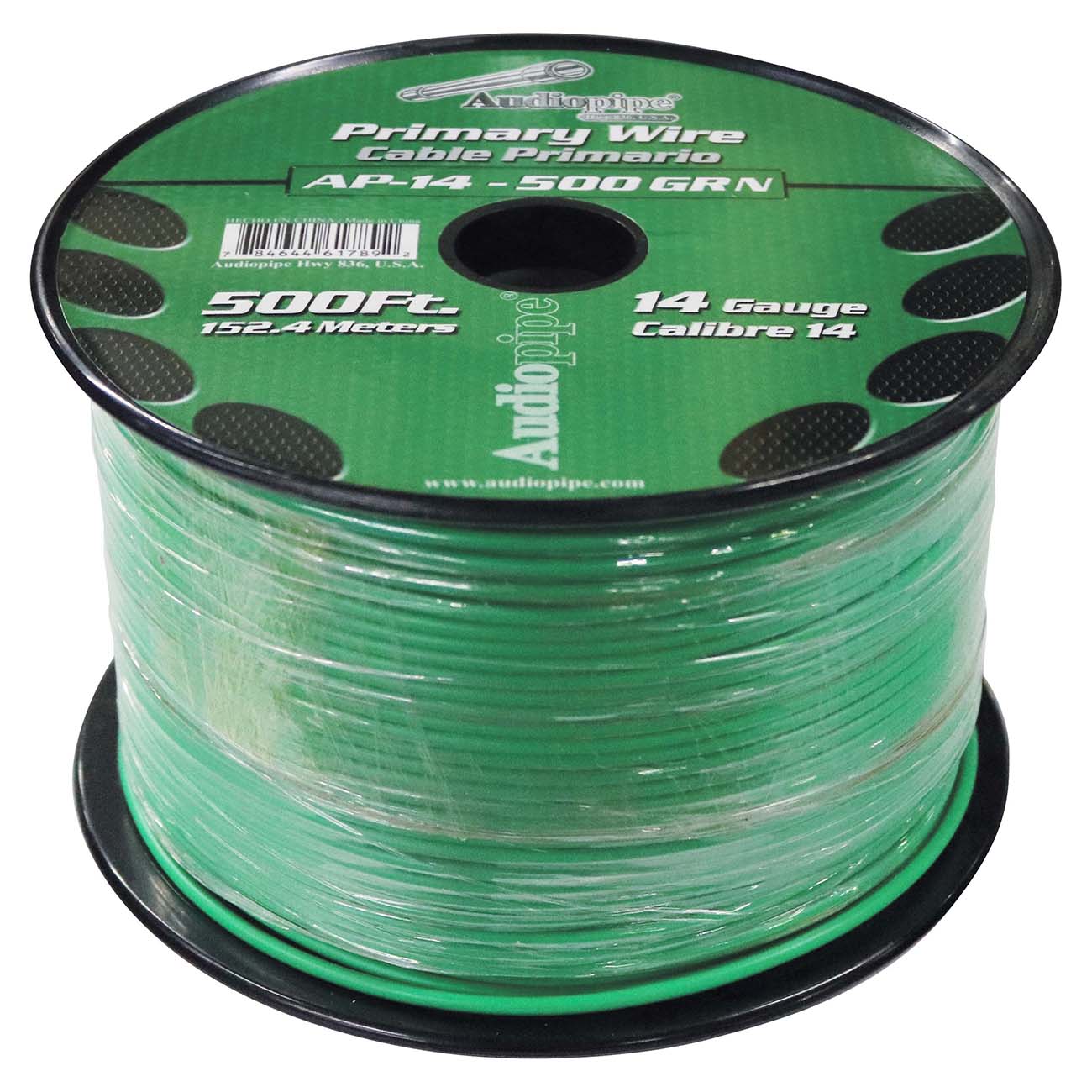 Audiopipe 14 Gauge 500ft Primary Wire Green