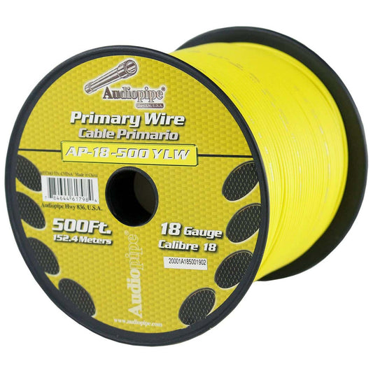 Remote Wire Audipipe 18ga 500' Yellow